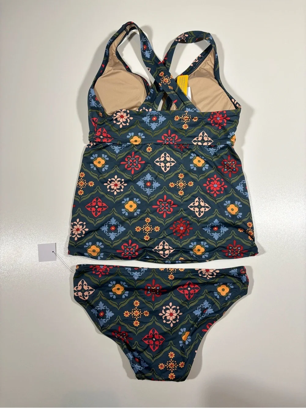 A Pea in the Pod Women’s Maternity Tankini Set Floral Navy Size Small New